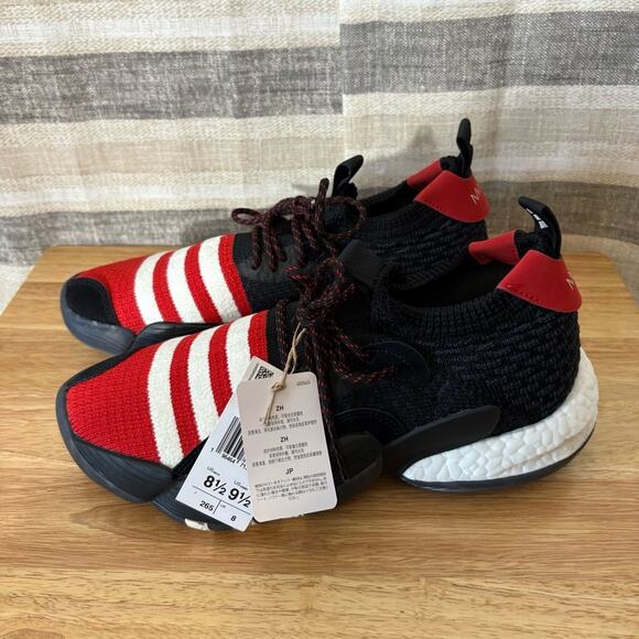 Adidas Trae Young 2 Black and Red Basketball Shoes Size 8.5 - Picture 1 of 8